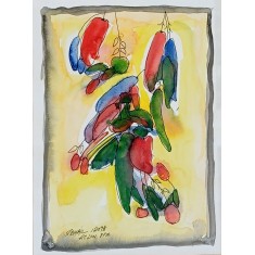 Tassaduq Sohail, 6 x 8 Inch, Watercolor on Paper, Abstract Painting, AC-TS-040